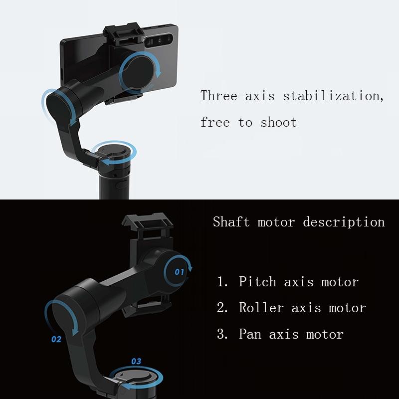 Smart Handheld Mobile Stabilizer - Anti-Shake - Black-1964932185530175491