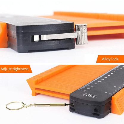 Metal Profile Contour Utensils Set With 10 Ruler Straight Edge Pencil And Screwdriver - Locking Feature-1915197636621766661