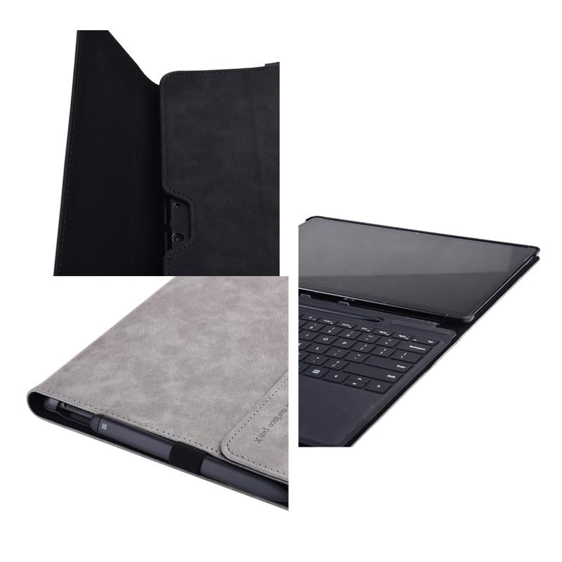 Dark Blue Leather Tablet Case For Microsoft Surface Pro X - 13 Inch-1915197853177876485
