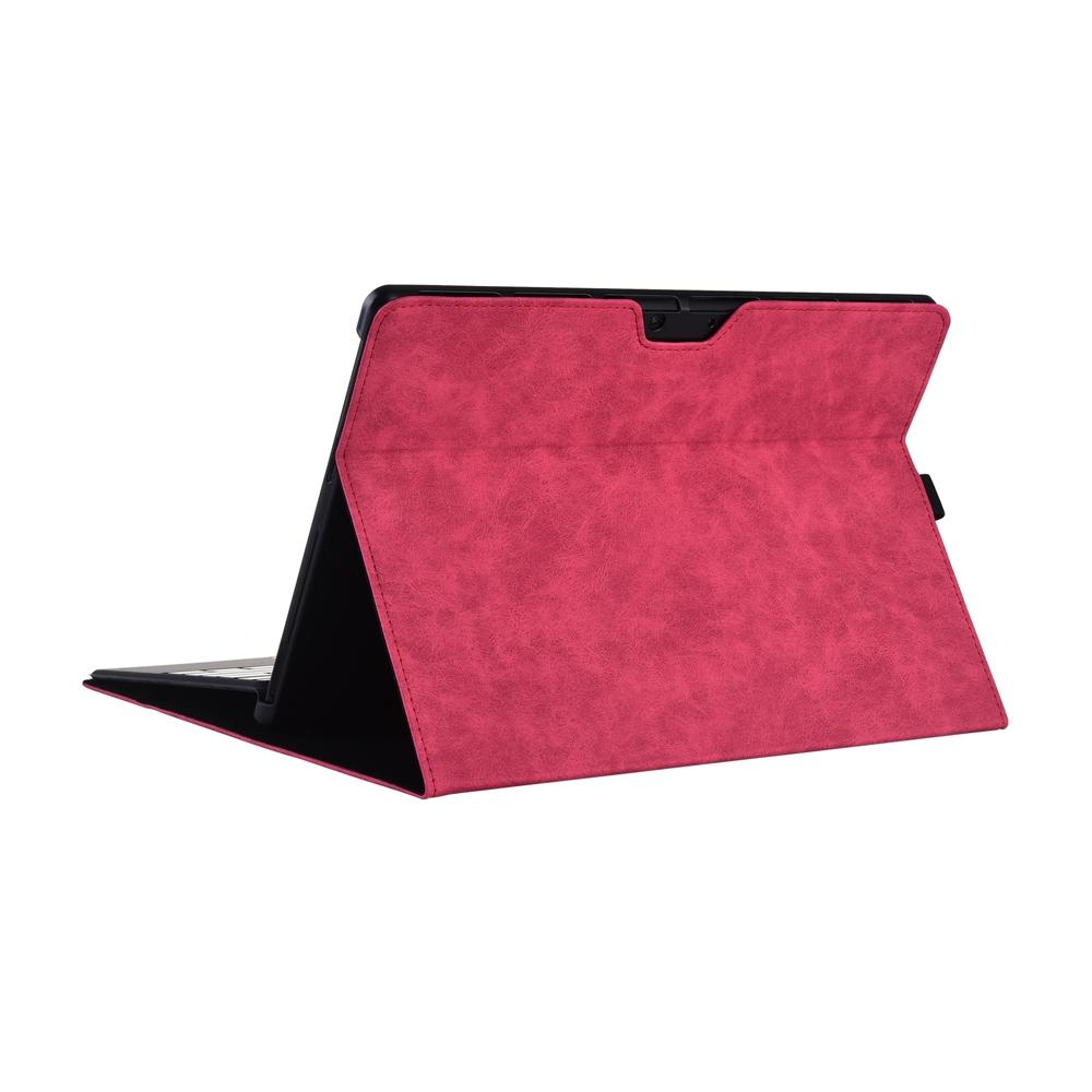 Rose Red Leather Tablet Case For Microsoft Surface Pro X - 13 Inch-1915197842931191811