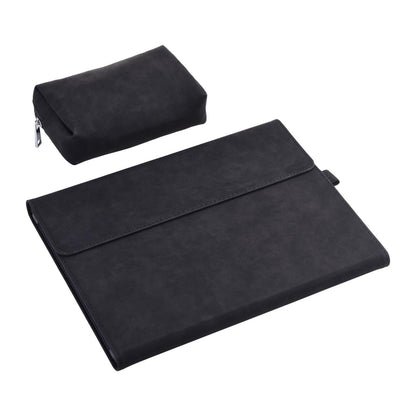 Black Leather Tablet Case For Microsoft Surface Pro X With Power Bag - 13 Inch-1915197457768255495
