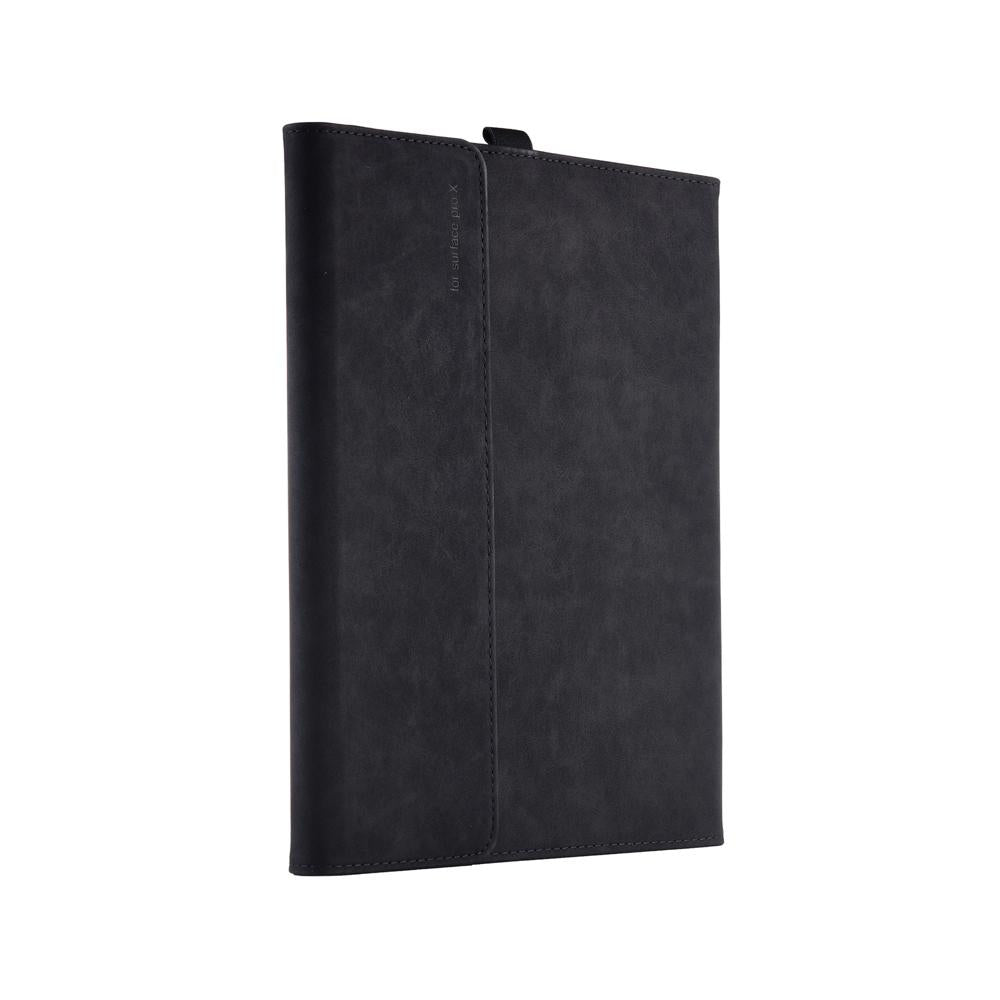 Black Leather Tablet Case For Microsoft Surface Pro X With Power Bag - 13 Inch-1915197457768255490