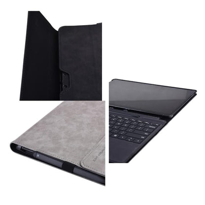 Black Leather Tablet Case For Microsoft Surface Pro X With Power Bag - 13 Inch-1915197457768255493