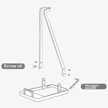 Non-Punch Storage Bracket For Dyson Vacuum - Universal Floor Mount Black-1915197827315798022
