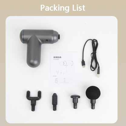 Black Mini Vibrating Fascia Massage Gun-1915198303910367238