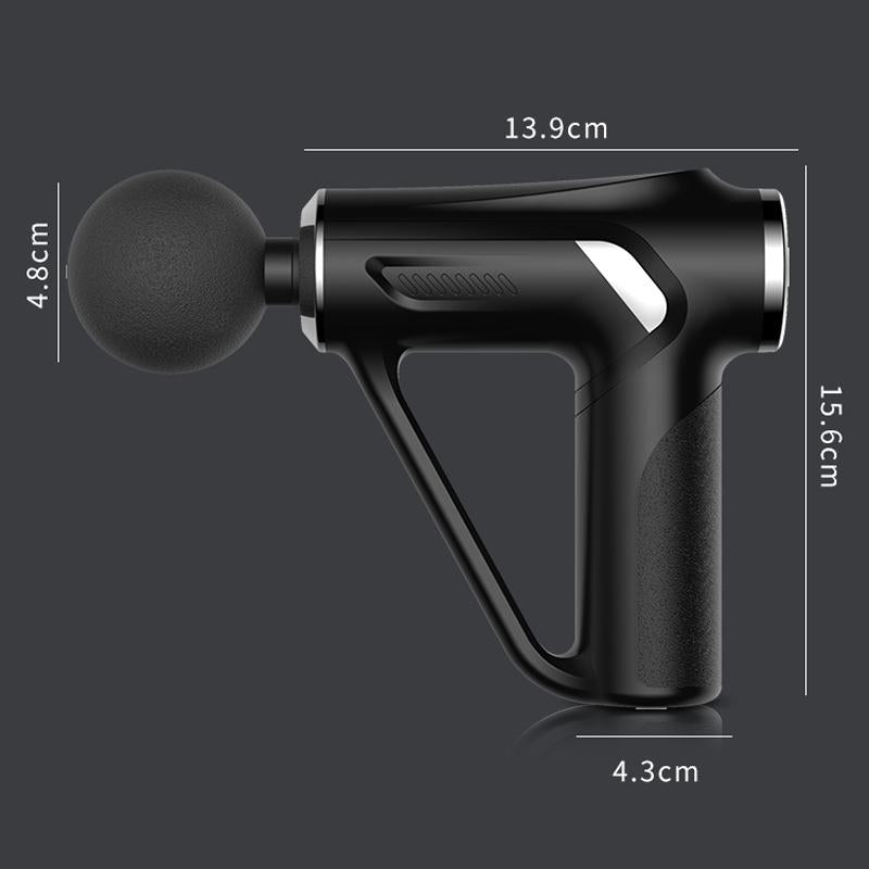 Electric Triangular Fascia Massage Gun - Silver Button Style-1915196972252401666