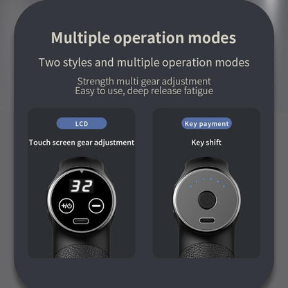 Electric Triangular Fascia Massage Gun - Silver Button Style-1915196972252401668