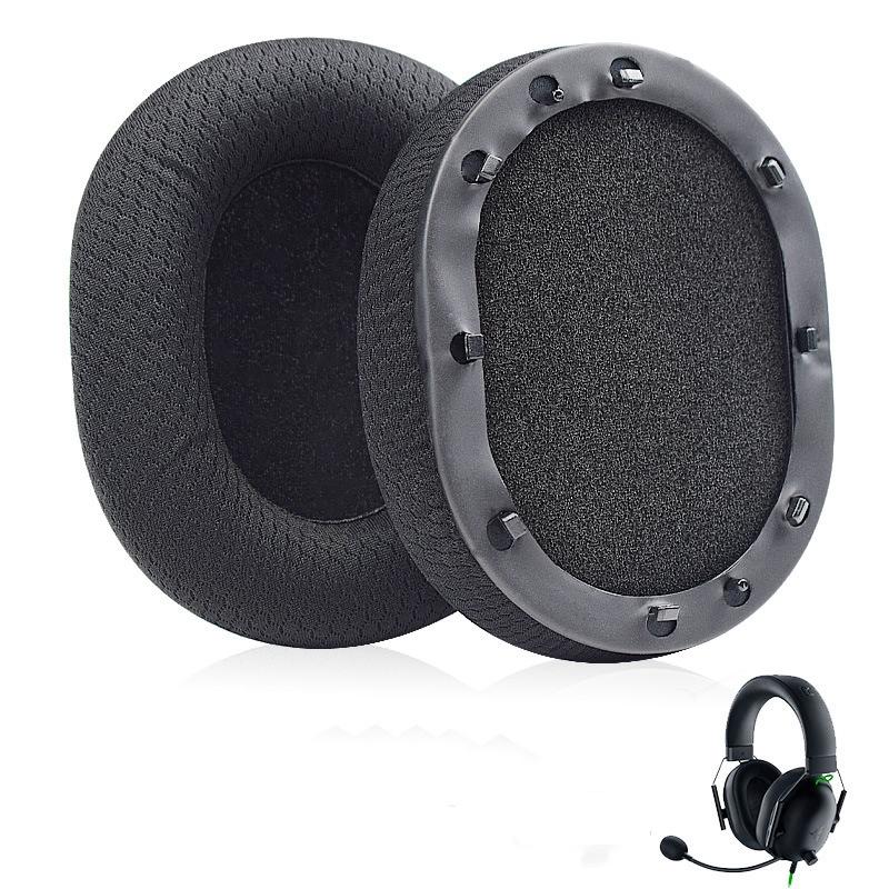 Black Mesh Earpads For Razer Blackshark V2 Usb Sound / Pro Headset - 1 Pair-1922443457511690240