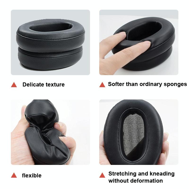 2-Pack Protein Skin Earpads For Sony Wh-Xb900N Headset - Black-1962691930005573635