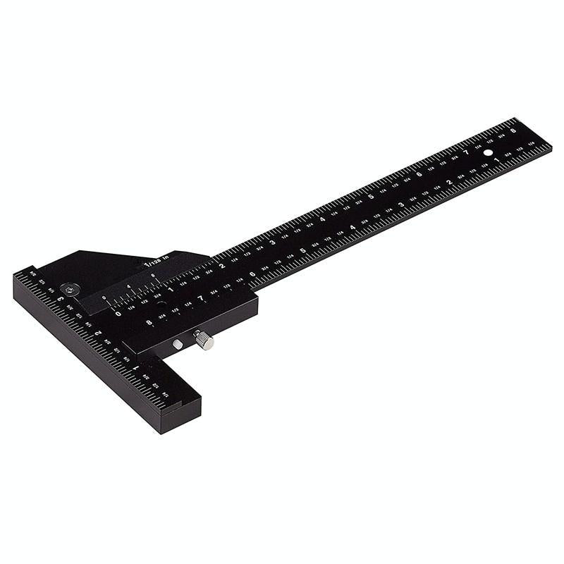 Multifunctional Aluminum Alloy Marking Ruler - T Type-1964932194187218945