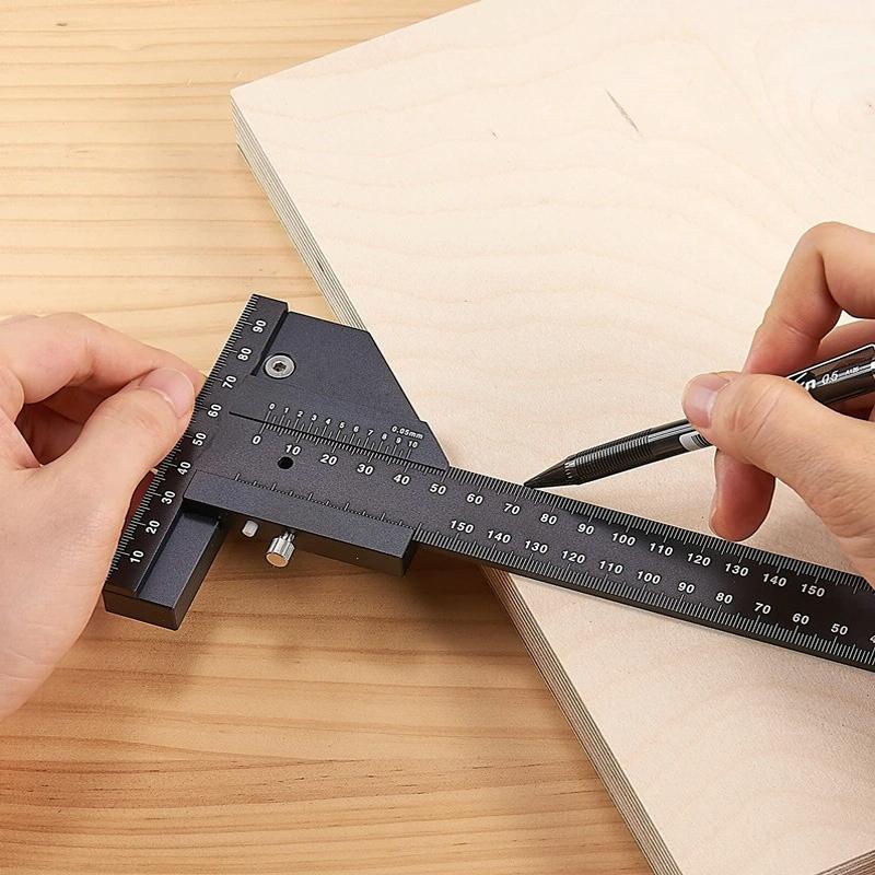 Multifunctional Aluminum Alloy Marking Ruler - T Type-1964932194187218947