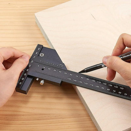 Multifunctional Aluminum Alloy Marking Ruler - T Type-1964932194187218947