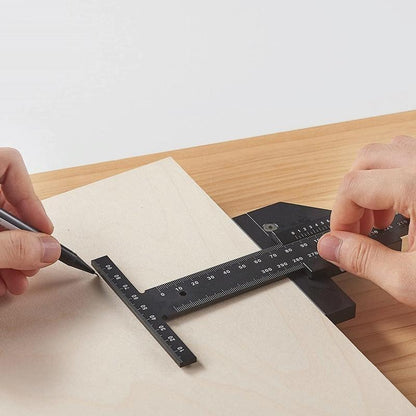 Multifunctional Aluminum Alloy Marking Ruler - T Type-1964932194187218948