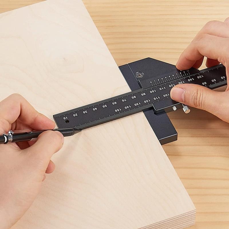 Multifunctional Aluminum Alloy Marking Ruler - T Type-1964932194187218949