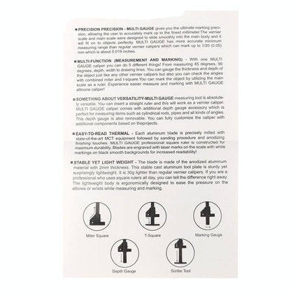 Multifunctional Aluminum Alloy Marking Ruler - T Type-1964932194187218950
