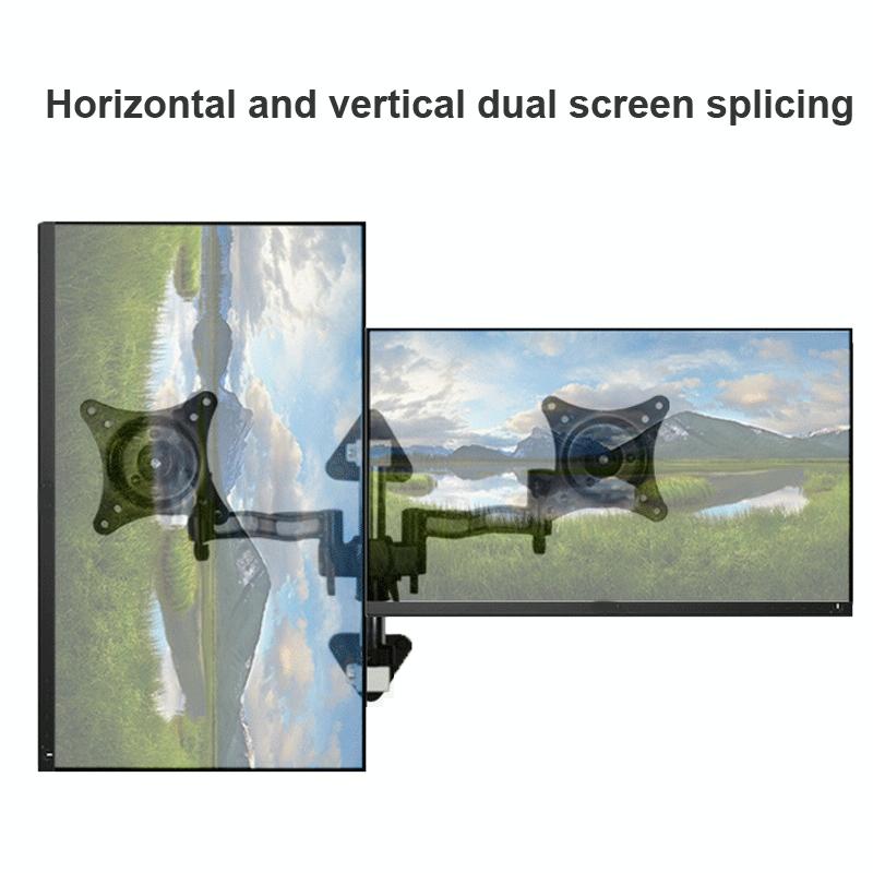 Wall-Mounted Dual Screen Computer Bracket For Splicing-1964932222448439300