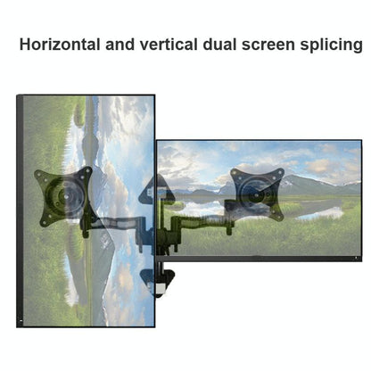 Wall-Mounted Dual Screen Computer Bracket For Splicing-1964932222448439300