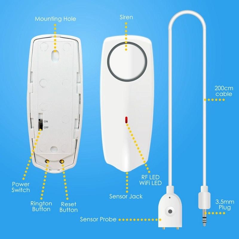 Smart Water Leak Alarm - Remote Control-1915197107363516418