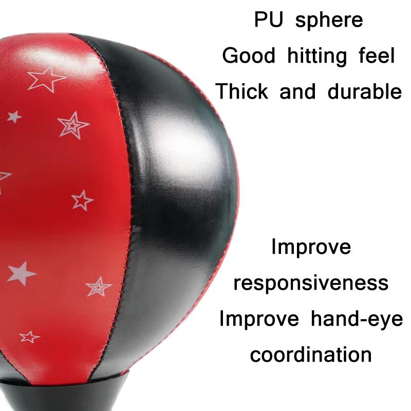 Desktop Boxing Speed Ball With Reaction Target - Red / Black-1915196869005414402