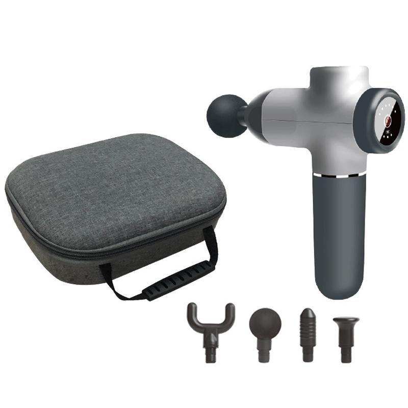 Portable Rechargeable Muscle Massager - Grey Handbag-1915196899451867136