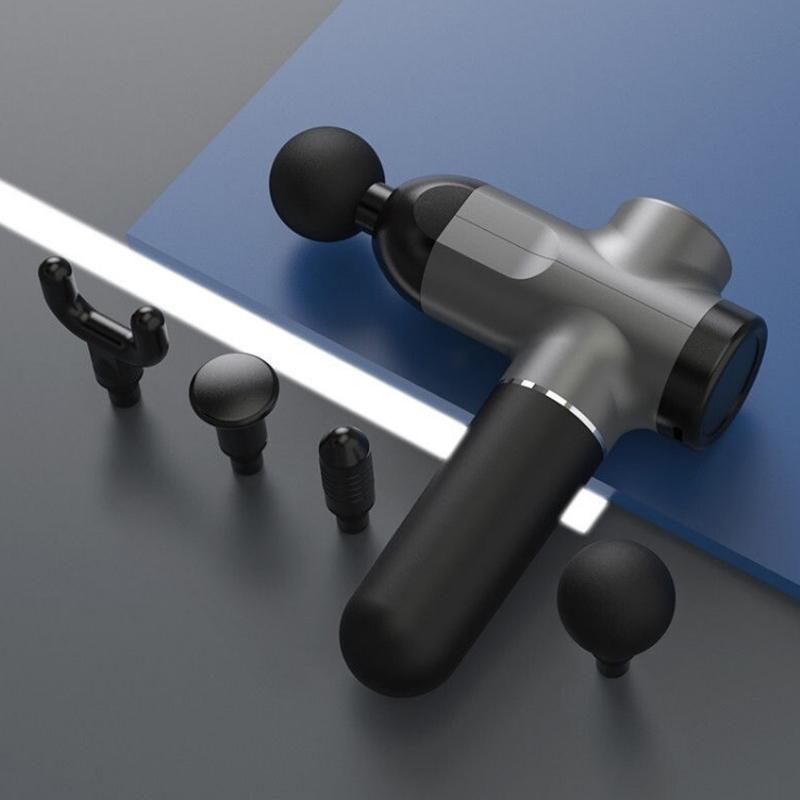 Portable Rechargeable Muscle Massager - Grey Handbag-1915196899451867141