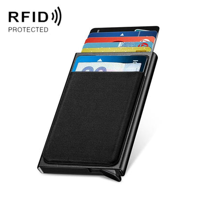 Automatic Pop Up Metal Wallet With Card Holder BLACK-1915197639243206656