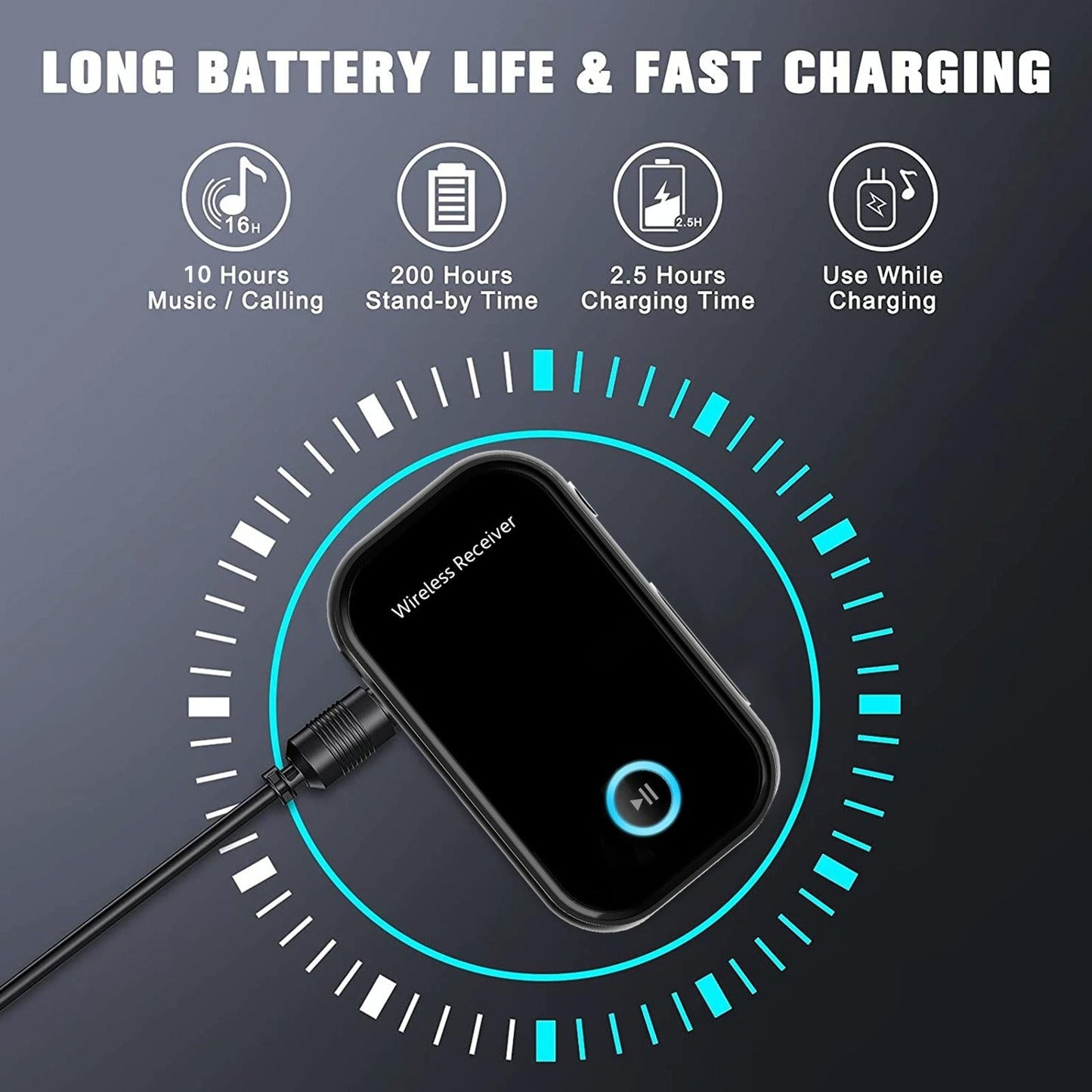 Wireless 3.5Mm Audio Receiver With Bluetooth 5.0-1915197671853920260