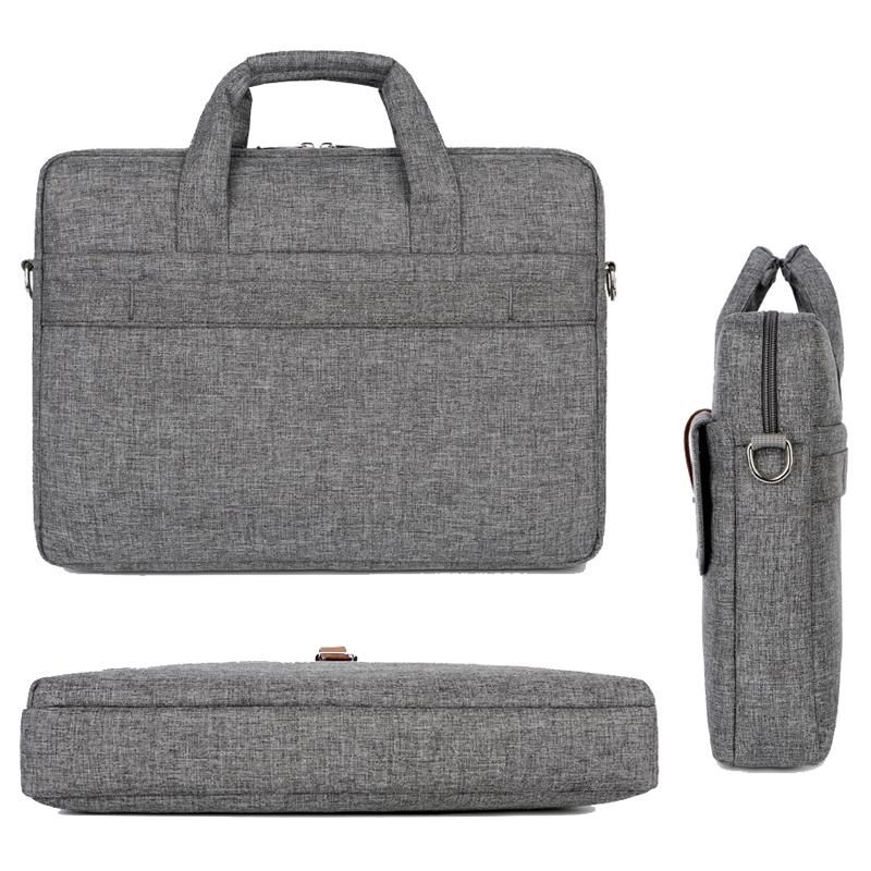 15-15.6 Inch Multifunctional Laptop Bag - Durable Gray Shoulder / Handheld-1915196726722039810