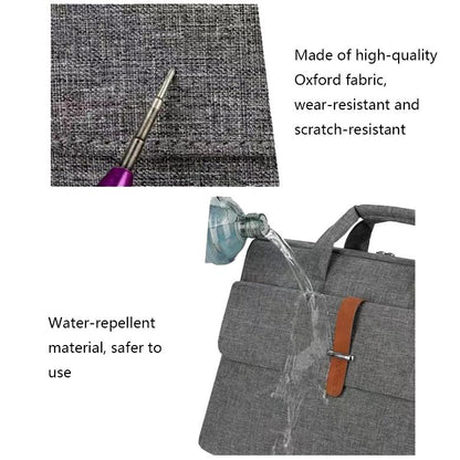 15-15.6 Inch Multifunctional Laptop Bag - Durable Gray Shoulder / Handheld-1915196726722039812