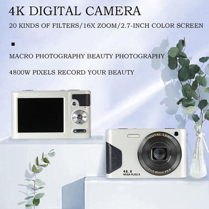 Retro 4K Digital Camera With 2.7 Lcd Screen - 30W Standard White-1915198358021083137