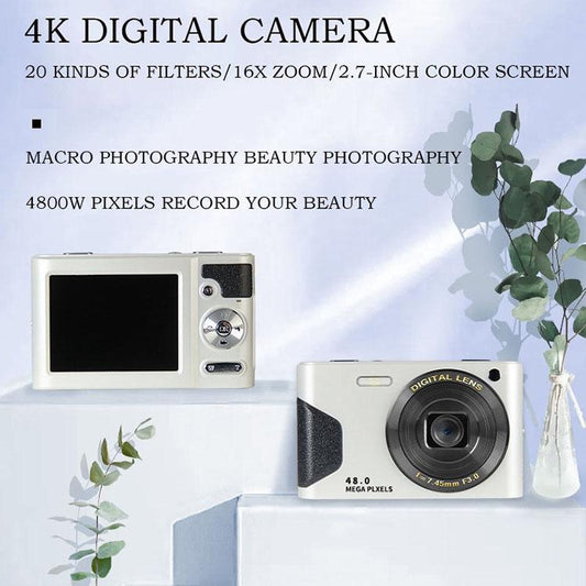 Retro 4K Digital Camera With 2.7 Lcd Screen - 30W Standard White-1915198358021083137