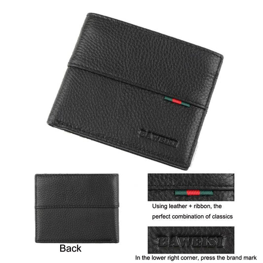 Rfid Men Short Wallet With Card Slots-1915197961730658305