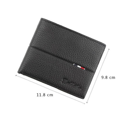 Rfid-Blocking Men Wallet With Card Holder By Baweisi - Black-1915197798484152321