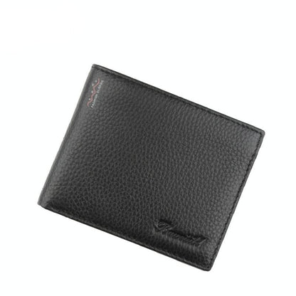 Rfid Men Short Wallet With Card Slots - Black-1915197283536867328