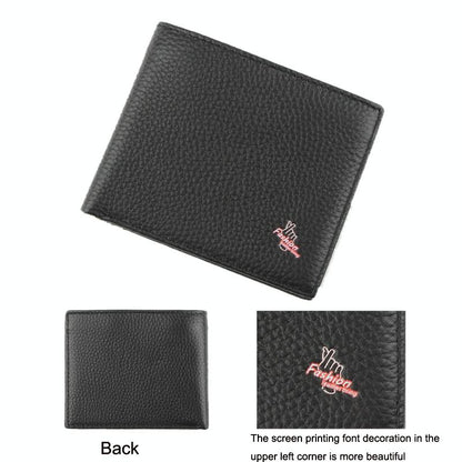 Rfid Men Short Wallet With Card Slots - Black-1915197283536867330