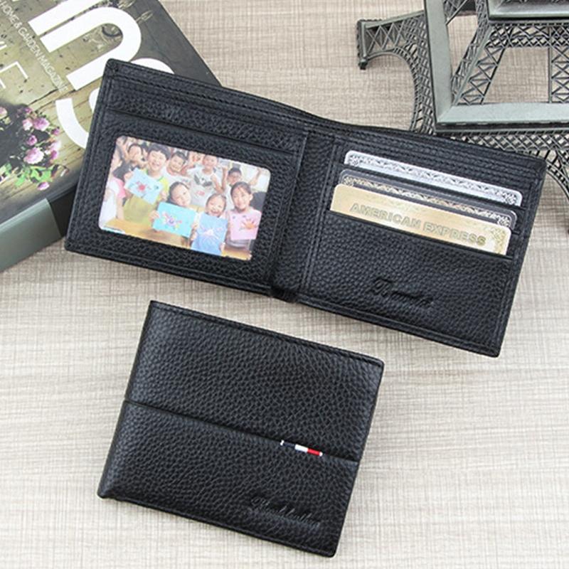 Rfid Men Short Wallet With Card Slots - Black-1915197283536867333