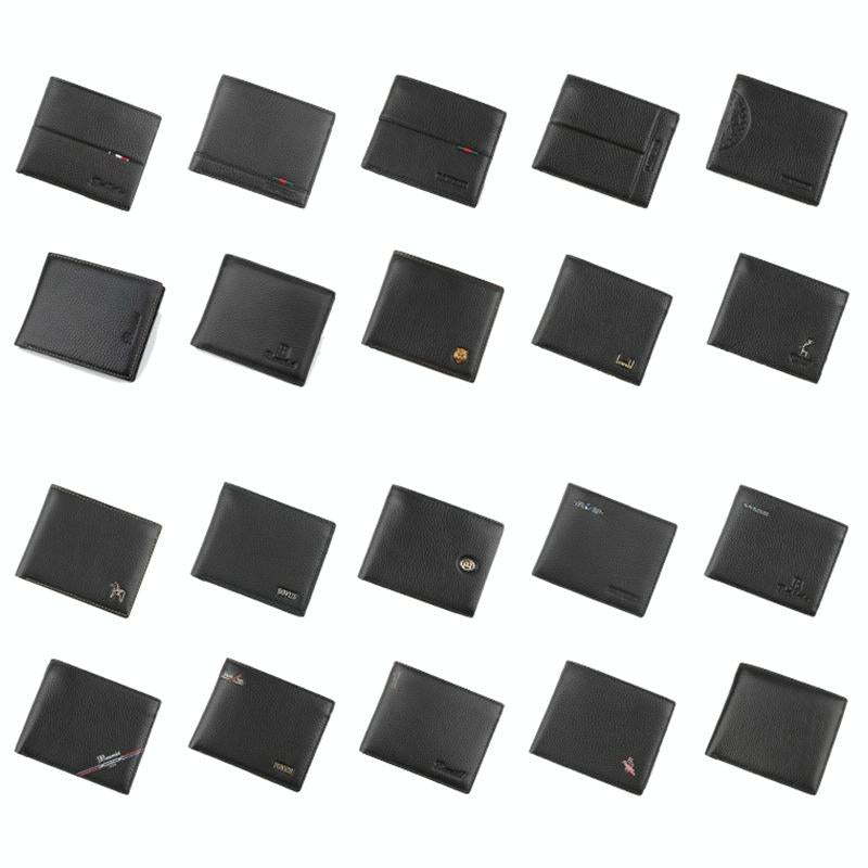 Rfid Men Short Wallet With Card Slots - Black-1915197283536867334