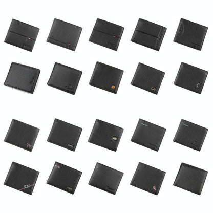 Rfid Men Short Wallet With Card Slots - Black-1915197283536867334