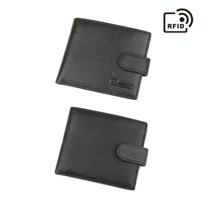 Rfid-Protected Men Short Wallet - Secure & Compact-1915198257408118786