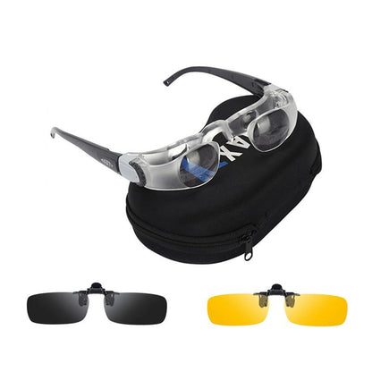 Adjustable Focus Fishing Telescope With Myopia Clip - Yellow & Gray-1915197269276233734