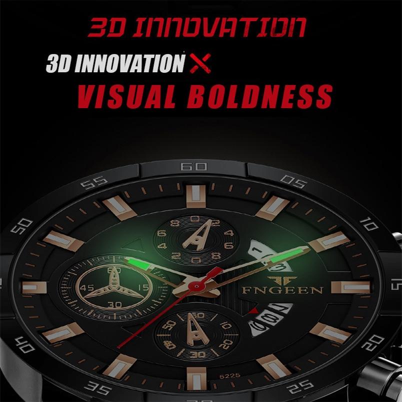 Waterproof Quartz Watch - Black Steel With Black Shell And Surface-1915197983012556804