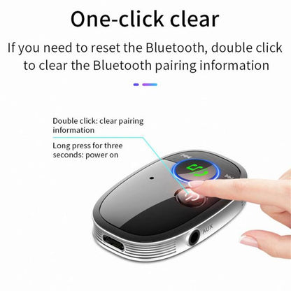 Wireless Car Bluetooth Music Receiver - Black-1915196889184210947