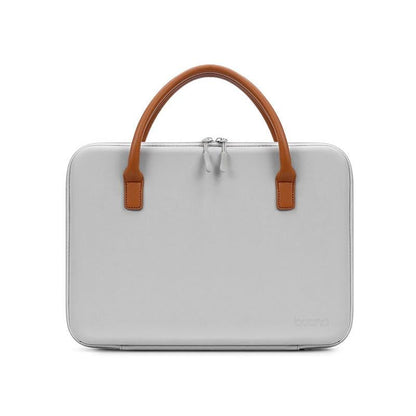 Waterproof Multifunctional Computer Bag - Gray Leather Wear-Resistant-1915198358738309120