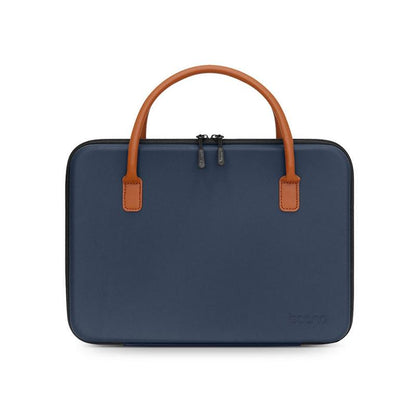 Waterproof Leather Computer Bag - Multifunctional Navy Blue-1915197854499082247