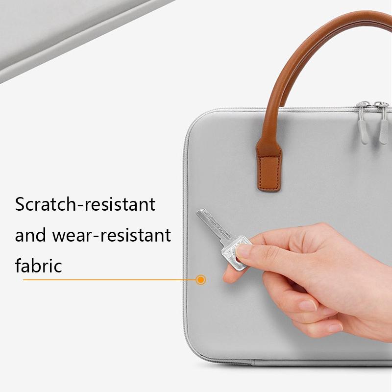 Waterproof Leather Computer Bag - Multifunctional Navy Blue-1915197854499082244