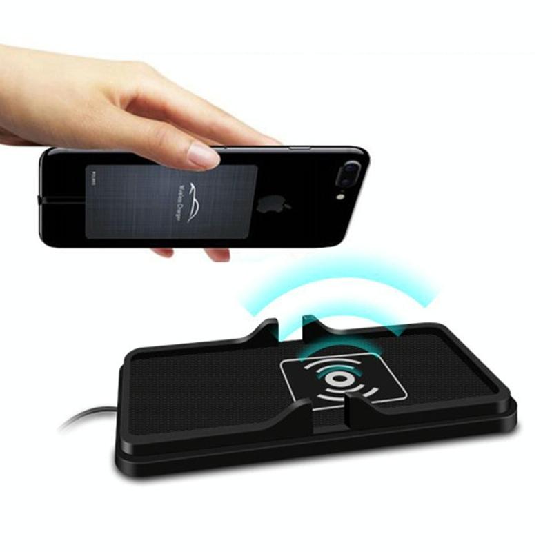 Wireless Car Charger With Anti-Slip Pad - 2 In 1 - 15W - Black-1915196883341545479