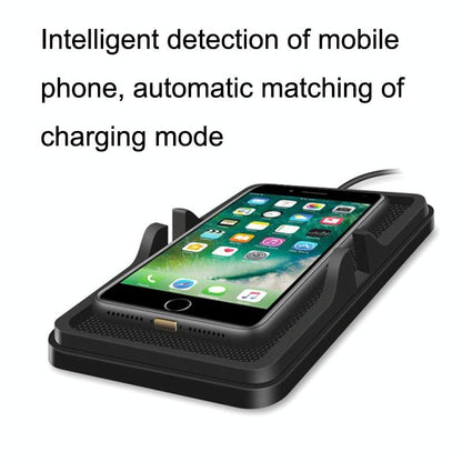 Wireless Car Charger With Anti-Slip Pad - 2 In 1 - 15W - Black-1915196883341545474