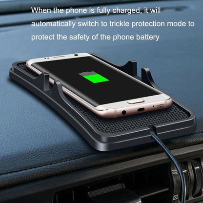 Wireless Car Charger With Anti-Slip Pad - 2 In 1 - 15W - Black-1915196883341545476