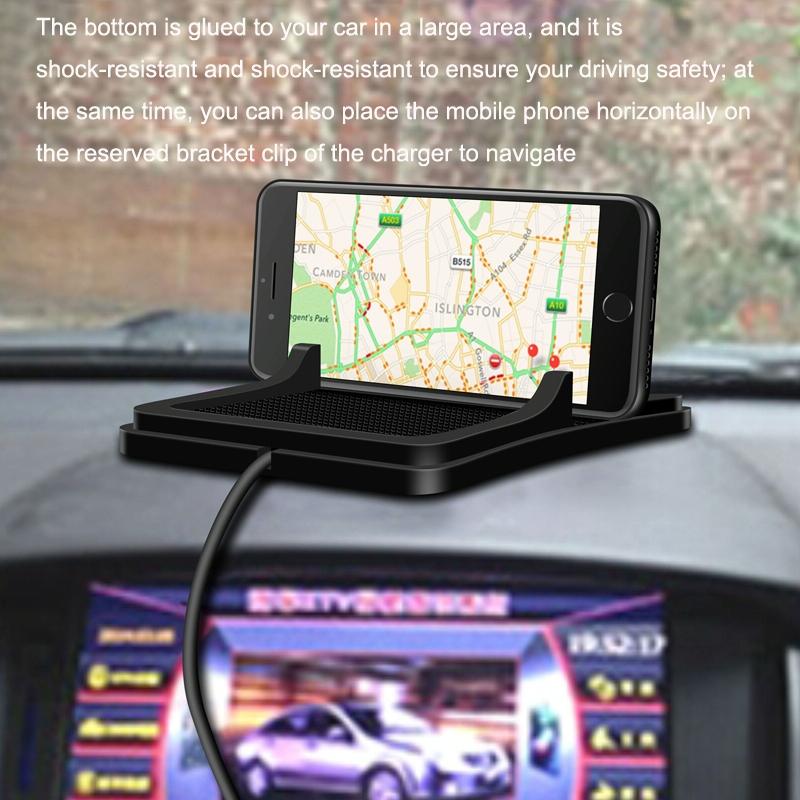 Wireless Car Charger With Anti-Slip Pad - 2 In 1 - 15W - Black-1915196883341545477