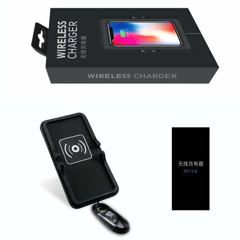 Wireless Car Charger With Anti-Slip Pad - 2 In 1 - 15W - Black-1915196883341545478